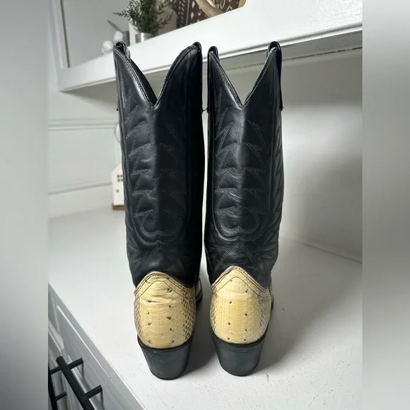 Laredo Exotic Print Cowboy Boots Mens 8D Womens 9.5 Western Snakeskin Style USA - Picture 4 of 7